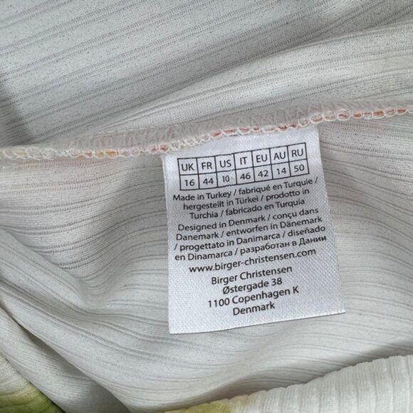 NWT ROTATE Fine Ribbed Abstract Floral Tank Kris Top‎ Twist Detailing Sz 42 / 10 - Picture 14 of 14